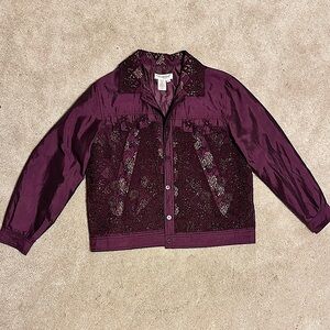 Purple silk decorated jacket